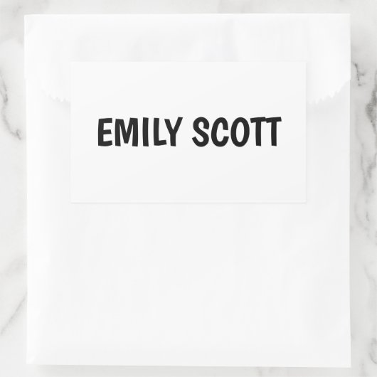 Einfache Bezeichnung für Weißwasser Rechteckiger Aufkleber (Tasche)