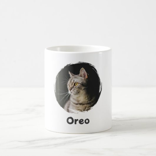 Einfache Bezeichnung Minimalistische Katzen Liebha Kaffeetasse (Mittel)