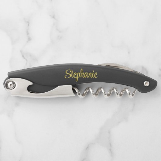 Einfache Bezeichnung Monogram Kellnermesser (Vorderseite)