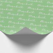 Einfache Bezeichnung Personalisiert grün Geschenkpapier (Ecke)