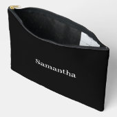 Einfache Bezeichnung Schwarz und Weiß Zubehörtasche (Offen)