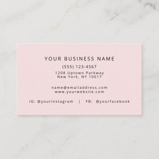 Einfache Bezeichnung und erste Visitenkarte in Ros (Rückseite)