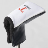 Einfache Bezeichnung und Monogramm Initial Persona Golf Headcover (3/4 Vorderseite)