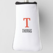 Einfache Bezeichnung und Monogramm Initial Persona Golf Headcover (Rotieren 90)