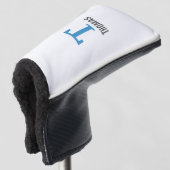 Einfache Bezeichnung und Monogramm Initial Persona Golf Headcover (3/4 Vorderseite)