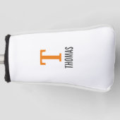 Einfache Bezeichnung und Monogramm Initial Persona Golf Headcover (Vorderseite)