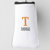 Einfache Bezeichnung und Monogramm Initial Persona Golf Headcover (Rotieren 90)