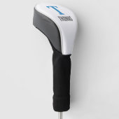 Einfache Bezeichnung und Monogramm Initial Persona Golf Headcover (angewinkelt)