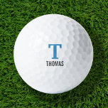 Einfache Bezeichnung und Monogramm Initial Persona Golfball<br><div class="desc">Erstellen Sie ein besonderes Geschenk für Papa oder Opa personalisiert mit einem klassischen minimalistischen Monogramm Initial und Name in allen Schriftart oder Farben, die Sie möchten. Verwenden Sie die Designtools, um den Text zu bearbeiten oder Ihre eigenen Fotos hochzuladen, um ein ganz besonderes Geschenk für Ihren Lieblingsgolfer zu entwerfen. Mit...</div>
