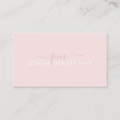 Einfache Bezeichnung und Monogramm-Initialen in Ro Visitenkarte (Vorderseite)