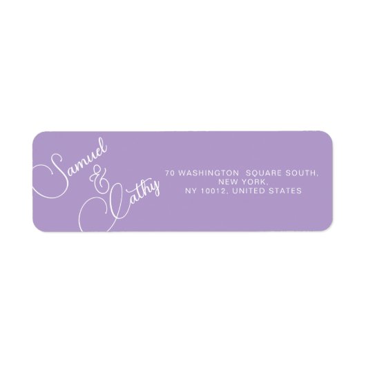 Einfache Bezeichnung und Rücksendeadresse ersetzen (Vorne)