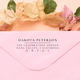 Einfache Bezeichnung und Rücksendeadresse Permastempel