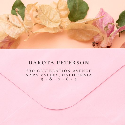 Einfache Bezeichnung und Rücksendeadresse Permastempel