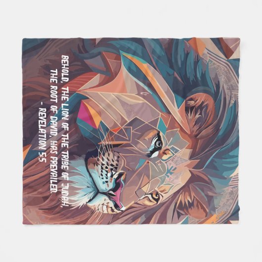 Einfache Bibel verse den Löwen von Juda Fleecedecke (Vorderseite (Horizontal))