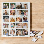 Einfache BildCollage Instagramm benutzerdefiniert  Puzzle<br><div class="desc">Dieses Personalisierte Jigsaw Puzzle ist ein einfaches Foto Collage 20 Picture Puzzle, mit dem Sie Ihre Lieblingsstifte zeigen können. Mit Platz für 20 Fotos ist es ein bedeutsames und einzigartiges Geschenk für Liebende oder ein Spaß für sich selbst. Ob Familienurlaub, Geburtstag oder besondere Momente, dieses Puzzle ist darauf ausgerichtet, Freude...</div>