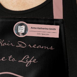 Einfache Bilderfahrung in weichrosa Farbe Namensschild