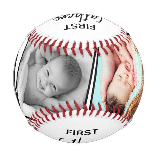 Einfache Bildersammlung des ersten Vaters | Daddy Baseball (Rückseite)