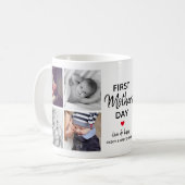 Einfache Bildkollektion der ersten Mutter | Mami Kaffeetasse (Vorderseite Links)