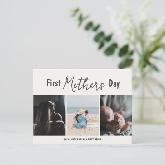 Einfache Bildkollektion der ersten Mutter Postkarte (Stehend Vorderseite)