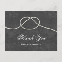 Einfache Bindung der Knot Chalkboard Vielen Dank K