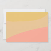 Einfache Bio Formen Sherbet Pastel Babydusche Einladung (Rückseite)