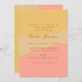 Einfache Bio Formen Sherbet Pastel Babydusche Einladung (Vorne/Hinten)