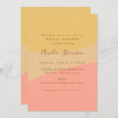 Einfache Bio Formen Sherbet Pastel Brautparty Einladung (Vorne/Hinten)