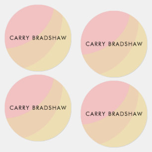 Einfache Bio Formen Sherbet Pastel Etiketten