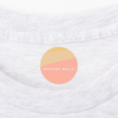 Einfache Bio Formen Sherbet Pastel Personalisiert Etiketten (Befestigt)