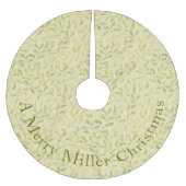 Einfache Bio Grüne Muster Weihnachten Polyester Weihnachtsbaumdecke (Vorderseite)