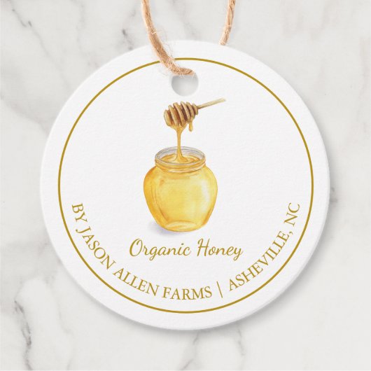 Einfache Bio Honey Hang Tag Geschenkanhänger (Vorderseite)