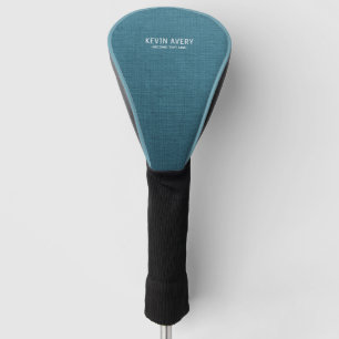 Einfache Bio Optik Blue Linen Textur Golf Headcover