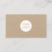 Einfache Bio Papierausschaukarte Visitenkarte (Rückseite)