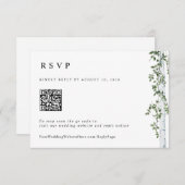 Einfache Birch Tree Antwort Online QR Code Hochzei (Vorne/Hinten)