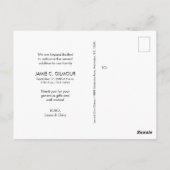 Einfache Birth Foto Collage Baby Dusche vielen Dan Postkarte (Rückseite)