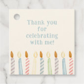 Einfache Birthday Candles Classic Party Geschenkanhänger (Vorderseite)