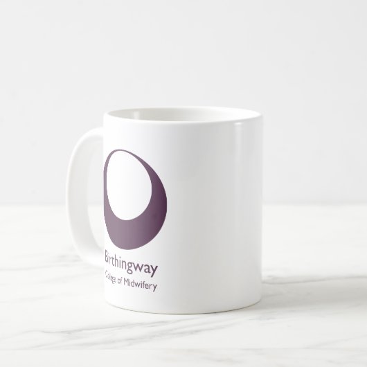 Einfache Birthingway Logo-Tasse Kaffeetasse (Vorderseite Links)