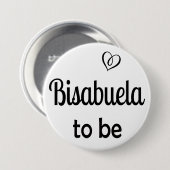 Einfache Bisabuela zum Baby Dusche Button Button (Vorne & Hinten)