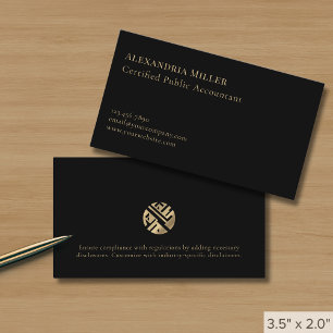 Einfache Black Accountant-CPA Visitenkarte