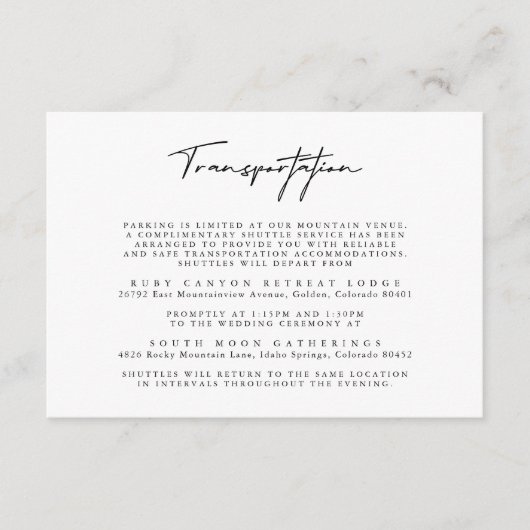 Einfache Black and White Wedding Karte (Vorderseite)