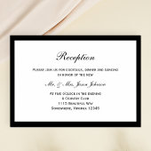 Einfache Black Border Hochzeitskarte Einladung