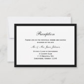 Einfache Black Border Hochzeitskarte Einladung (Vorderseite)