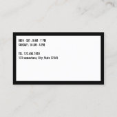 Einfache Black Border Lounge Bar Loyalität Karte (Rückseite)