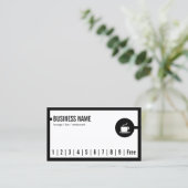 Einfache Black Border Lounge Bar Loyalität Karte (Stehend Vorderseite)