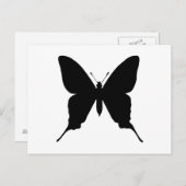 Einfache Black Butterfly-Silhouette Postkarte (Vorne/Hinten)
