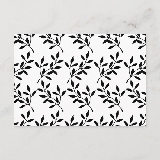 Einfache Black Calligraphy Gift Registry Begleitkarte (Rückseite)