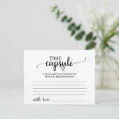Einfache Black Calligraphy Time Capsule Cards Hinweiskarte (Stehend Vorderseite)
