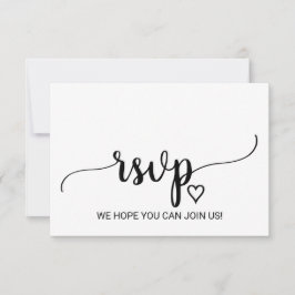 Einfache Black Calligraphy Wedding Website RSVP Ca