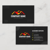 Einfache Black Construction Services Visitenkarte (Vorne/Hinten)