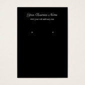 Einfache Black Custom Earring Business Card (Vorderseite)